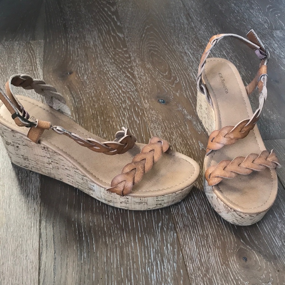 Brown Strappy Wedges